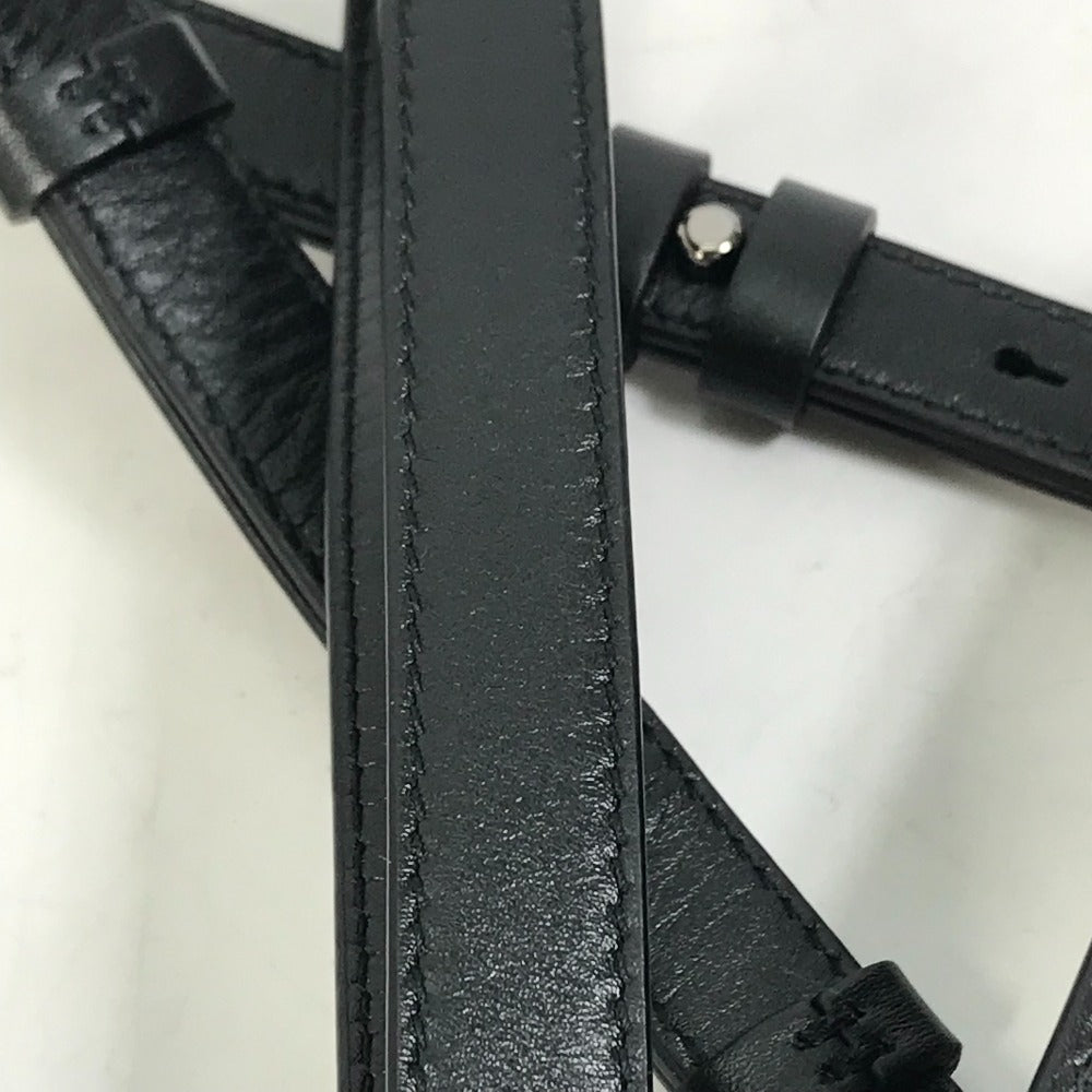 Christian Dior Shoulder Bag leather black pochette bag crossbody Phone case mens Used Authentic
