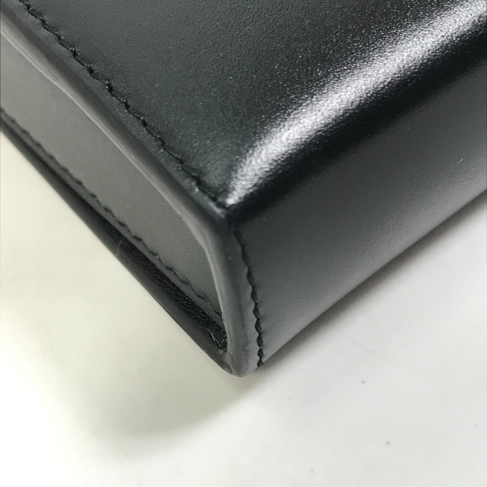 Christian Dior Shoulder Bag leather black pochette bag crossbody Phone case mens Used Authentic