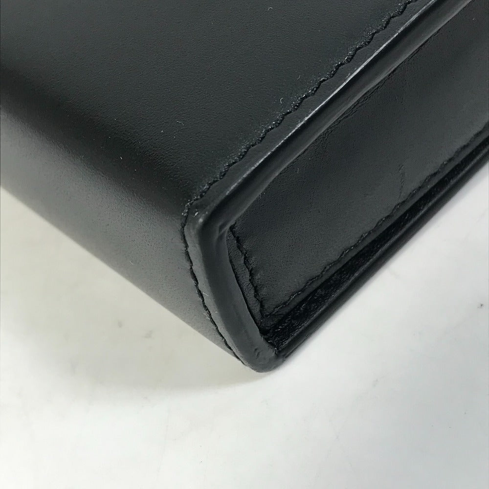 Christian Dior Shoulder Bag leather black pochette bag crossbody Phone case mens Used Authentic