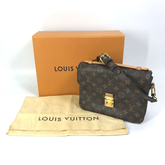 LOUIS VUITTON Handbag M44875 Monogram canvas Brown Monogram Pochette Metis MM Women Used Authentic