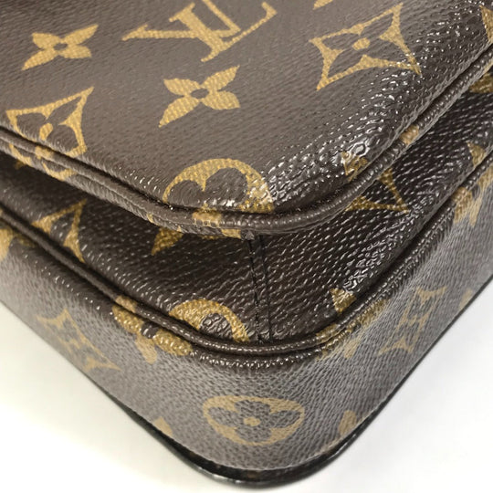LOUIS VUITTON Handbag M44875 Monogram canvas Brown Monogram Pochette Metis MM Women Used Authentic