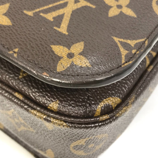 LOUIS VUITTON Handbag M44875 Monogram canvas Brown Monogram Pochette Metis MM Women Used Authentic