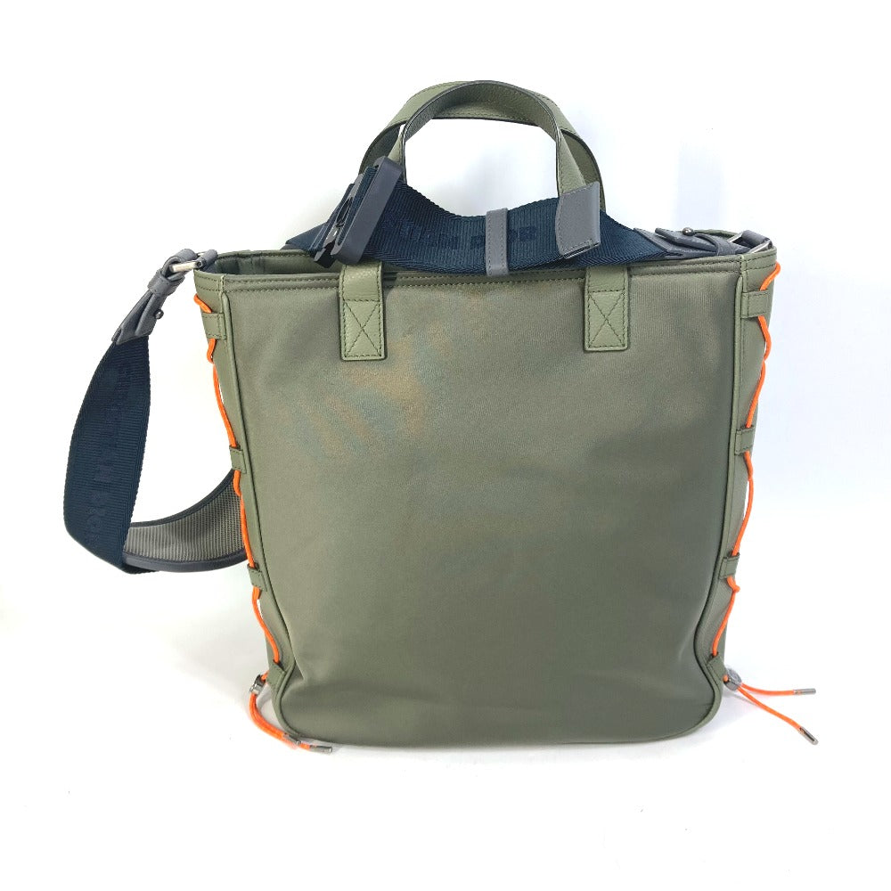 Dior Tote Bag 1ADSH198USF Nylon, Leather khaki sacai sacai collaboration Saddle bag mens Used Authentic
