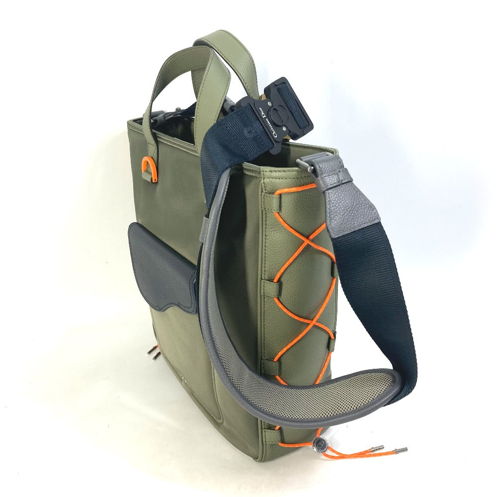 Dior Tote Bag 1ADSH198USF Nylon, Leather khaki sacai sacai collaboration Saddle bag mens Used Authentic