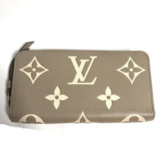LOUIS VUITTON Long Wallet Purse M69794 Monogram Ann Platt Leather beige Monogram Ann Platt Zippy wallet Women Used Authentic