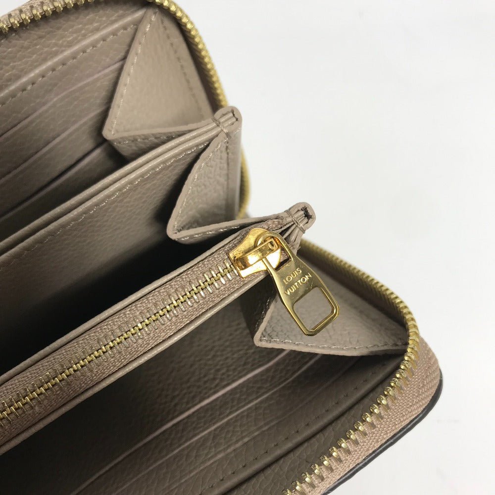 LOUIS VUITTON Long Wallet Purse M69794 Monogram Ann Platt Leather beige Monogram Ann Platt Zippy wallet Women Used Authentic