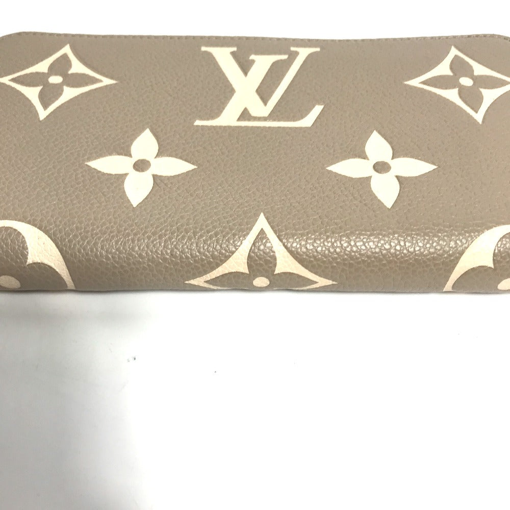 LOUIS VUITTON Long Wallet Purse M69794 Monogram Ann Platt Leather beige Monogram Ann Platt Zippy wallet Women Used Authentic