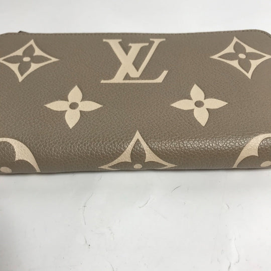 LOUIS VUITTON Long Wallet Purse M69794 Monogram Ann Platt Leather beige Monogram Ann Platt Zippy wallet Women Used Authentic