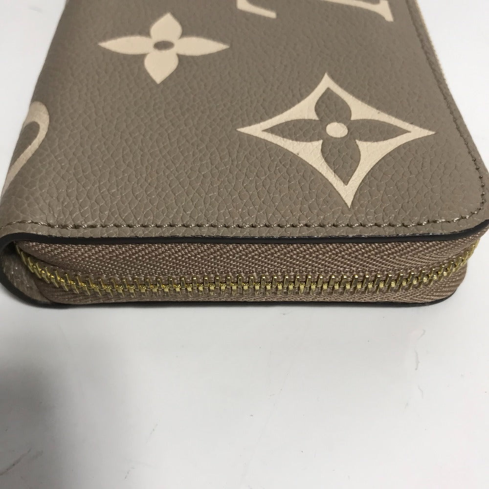 LOUIS VUITTON Long Wallet Purse M69794 Monogram Ann Platt Leather beige Monogram Ann Platt Zippy wallet Women Used Authentic