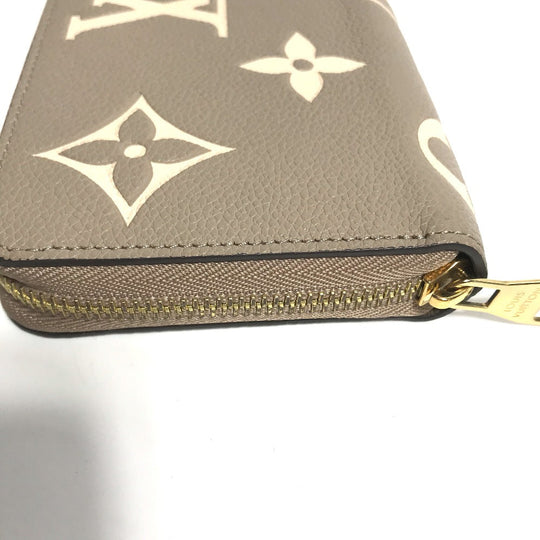 LOUIS VUITTON Long Wallet Purse M69794 Monogram Ann Platt Leather beige Monogram Ann Platt Zippy wallet Women Used Authentic