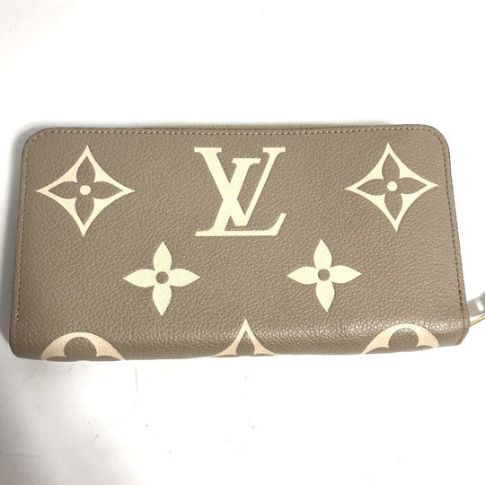 LOUIS VUITTON Long Wallet Purse M69794 Monogram Ann Platt Leather beige Monogram Ann Platt Zippy wallet Women Used Authentic
