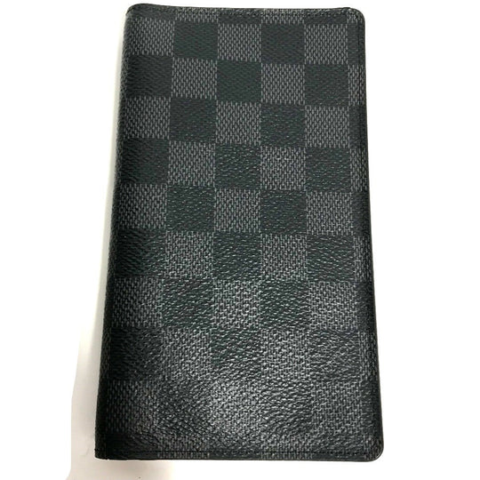 LOUIS VUITTON Notebook cover R20975 Damier Grafitto Canvas black Damier Grafitte Agenda Poch mens Used Authentic