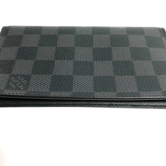 LOUIS VUITTON Notebook cover R20975 Damier Grafitto Canvas black Damier Grafitte Agenda Poch mens Used Authentic
