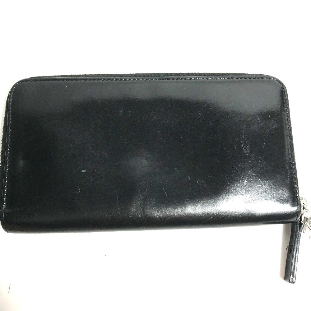 CHANEL Long Wallet Purse A82184 leather black Zip Around VOTEZ COCO Logo embossing Women Used Authentic