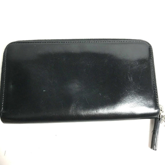 CHANEL Long Wallet Purse A82184 leather black Zip Around VOTEZ COCO Logo embossing Women Used Authentic