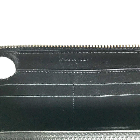 CHANEL Long Wallet Purse A82184 leather black Zip Around VOTEZ COCO Logo embossing Women Used Authentic