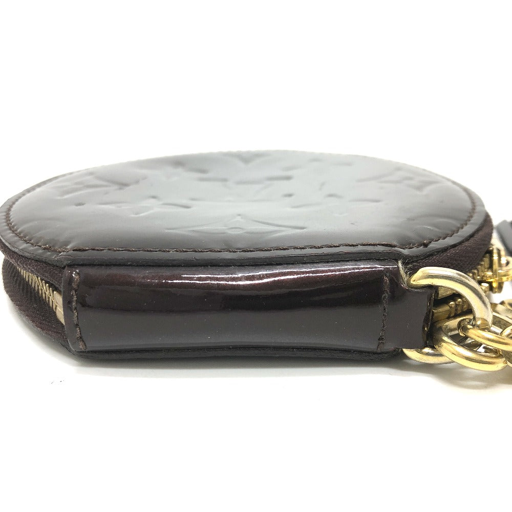 LOUIS VUITTON Coin case M91386 Monogram Vernis purple Monogram Vernis portomone ecruil Women Used Authentic