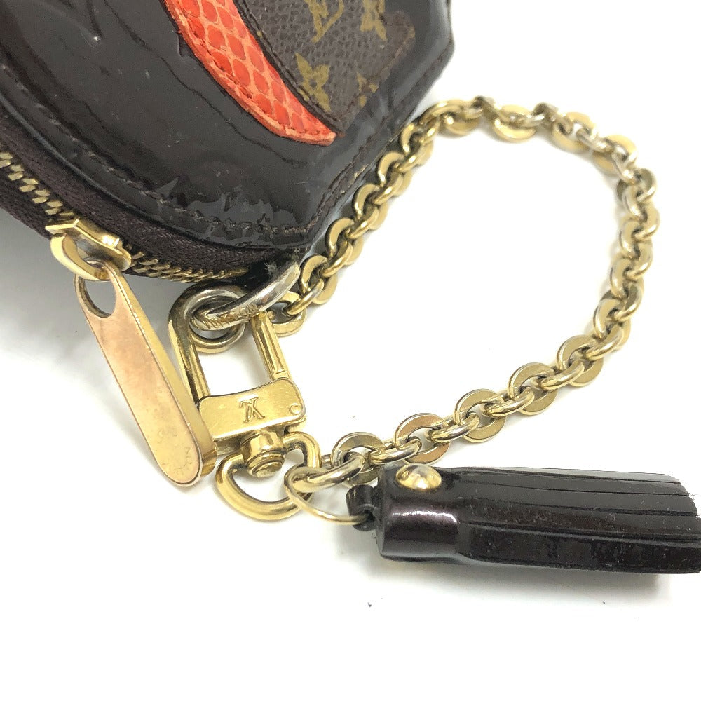 LOUIS VUITTON Coin case M91386 Monogram Vernis purple Monogram Vernis portomone ecruil Women Used Authentic