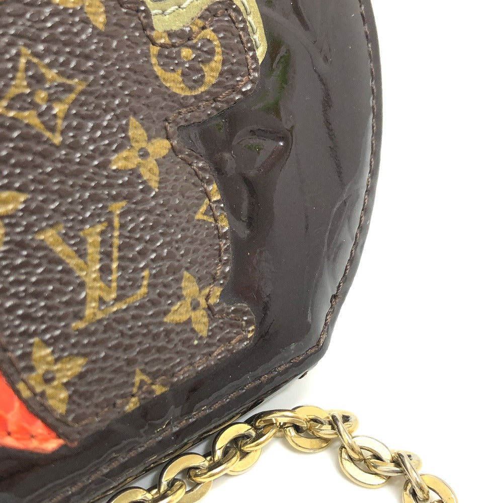 LOUIS VUITTON Coin case M91386 Monogram Vernis purple Monogram Vernis portomone ecruil Women Used Authentic