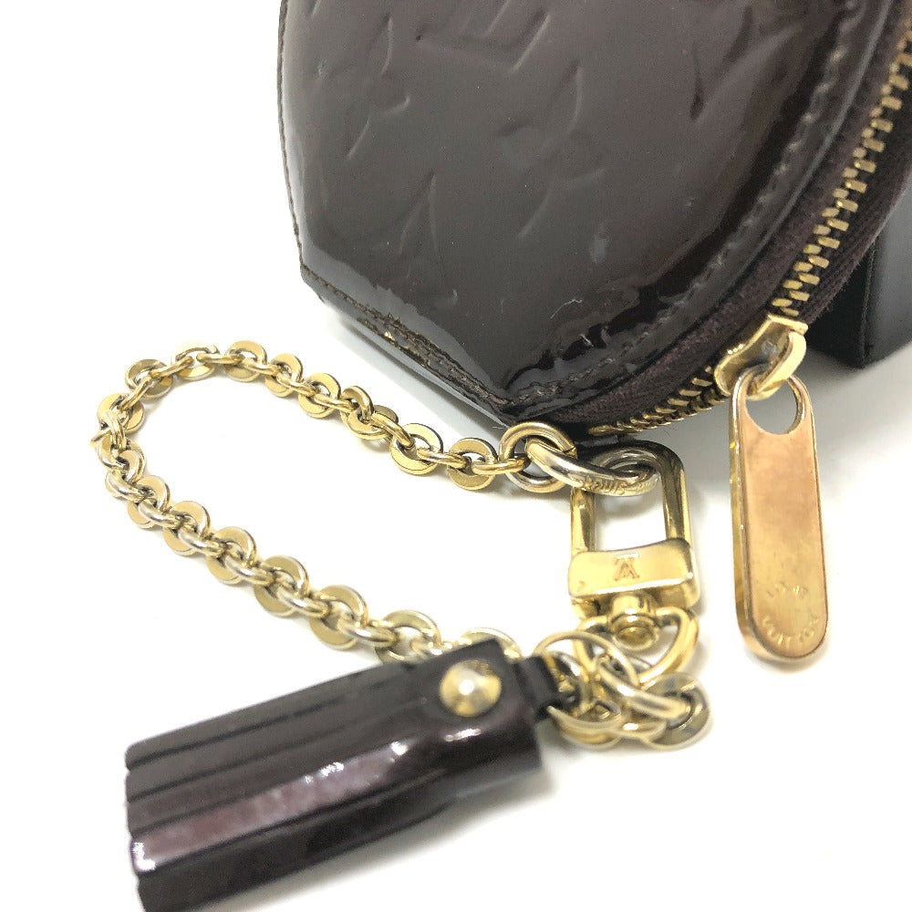 LOUIS VUITTON Coin case M91386 Monogram Vernis purple Monogram Vernis portomone ecruil Women Used Authentic