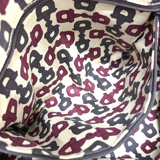 GUCCI Tote Bag 211944 leather Brown GG Sukey Women Used Authentic