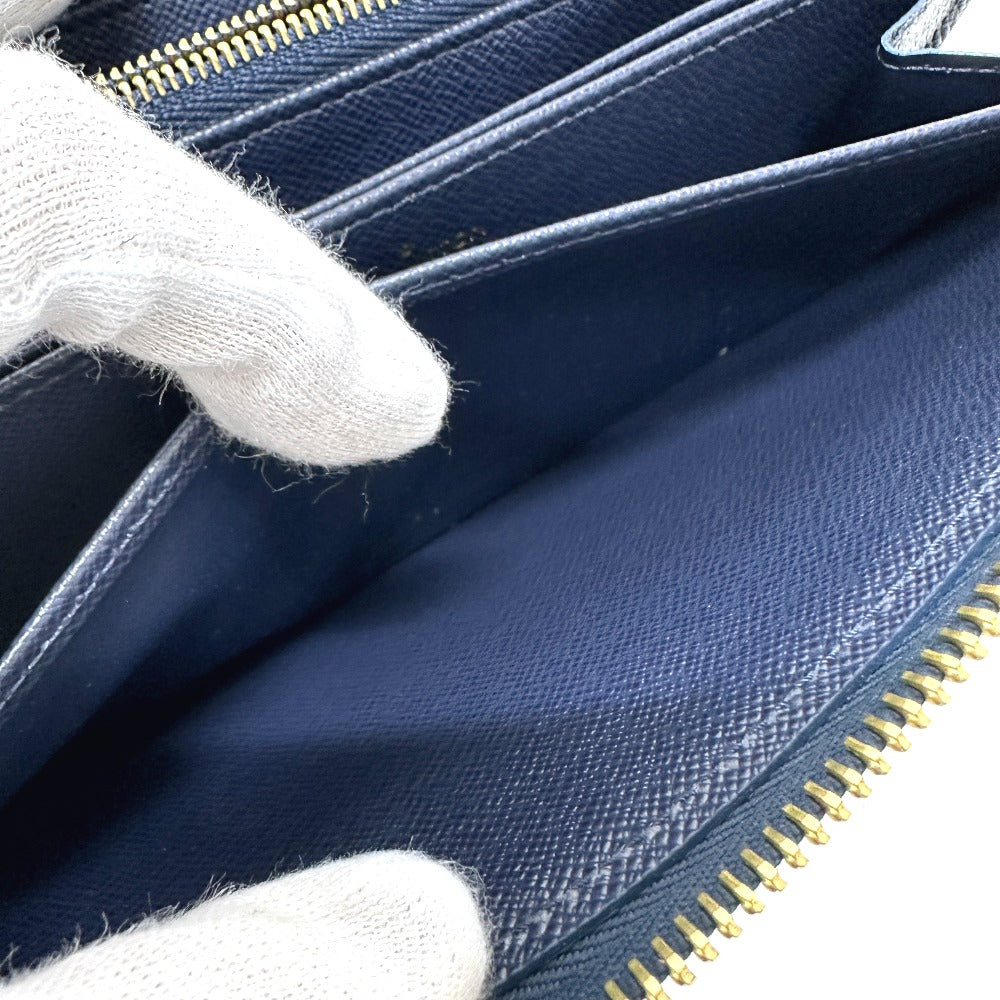 LOUIS VUITTON Long Wallet Purse M82468 Fabric / Monogram Jacquard Navy Monogram jacquard Zippy wallet Women Used Authentic