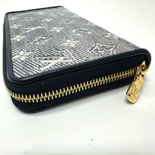 LOUIS VUITTON Long Wallet Purse M82468 Fabric / Monogram Jacquard Navy Monogram jacquard Zippy wallet Women Used Authentic