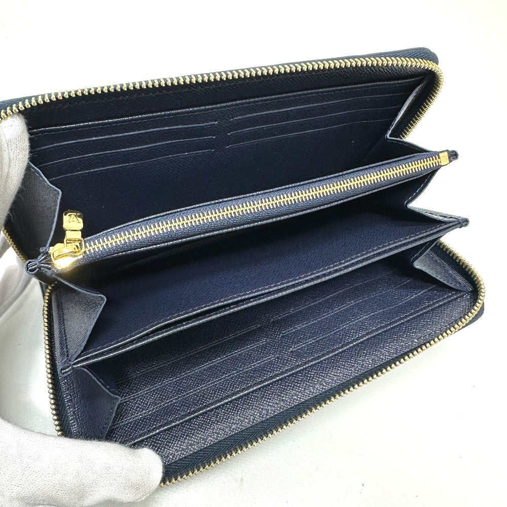 LOUIS VUITTON Long Wallet Purse M82468 Fabric / Monogram Jacquard Navy Monogram jacquard Zippy wallet Women Used Authentic