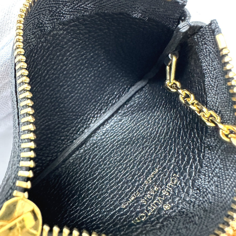 LOUIS VUITTON Coin case M80885 Monogram Ann Platt Leather black Monogram Ann Platt Pochette Cre Women Used Authentic