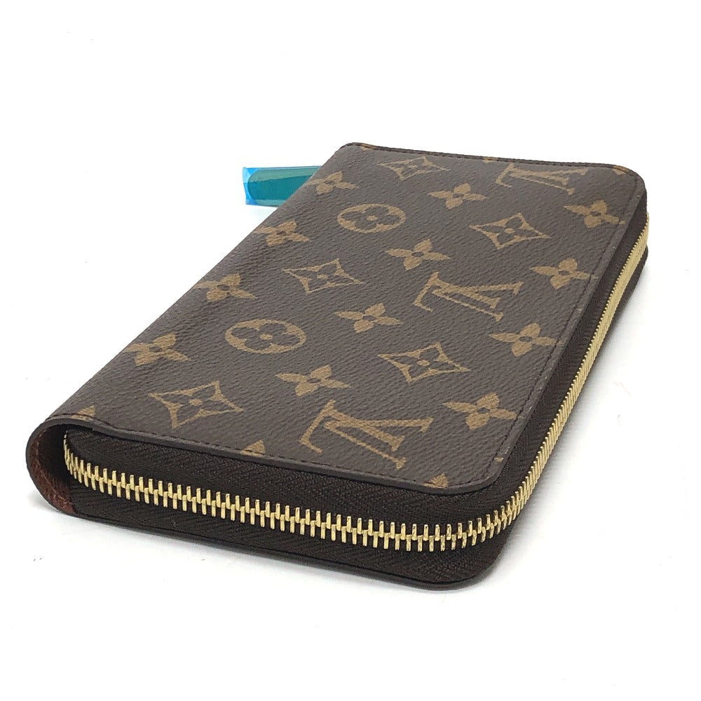 LOUIS VUITTON Long Wallet Purse M42616 Monogram canvas Brown Monogram Zippy wallet Women Used Authentic