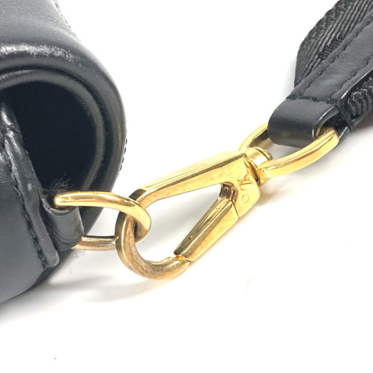 LOUIS VUITTON Shoulder Bag M81398 leather black Monogram Bubblegram wallet on strap Women Used Authentic