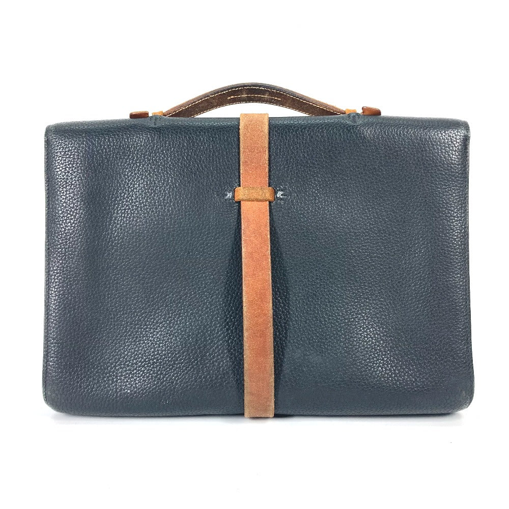 HERMES Business bag Fjord black Bag Etrivert document mens Used Authentic