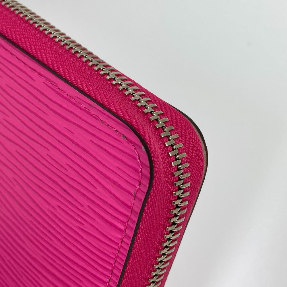 LOUIS VUITTON Long Wallet Purse M82050 Epi Leather pink Epi Zippy wallet Women Used Authentic