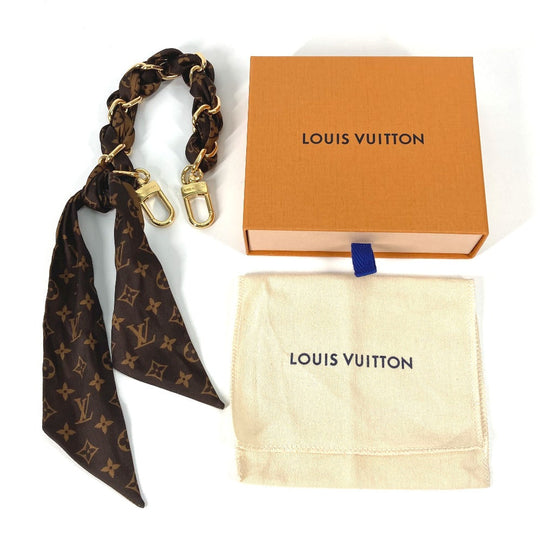 LOUIS VUITTON charm M01354 silk Brown Monogram Bag Charm/Chain Fural Women Used Authentic