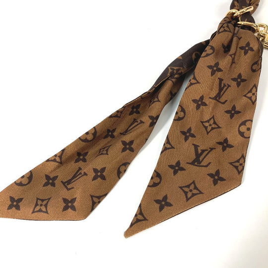 LOUIS VUITTON charm M01354 silk Brown Monogram Bag Charm/Chain Fural Women Used Authentic