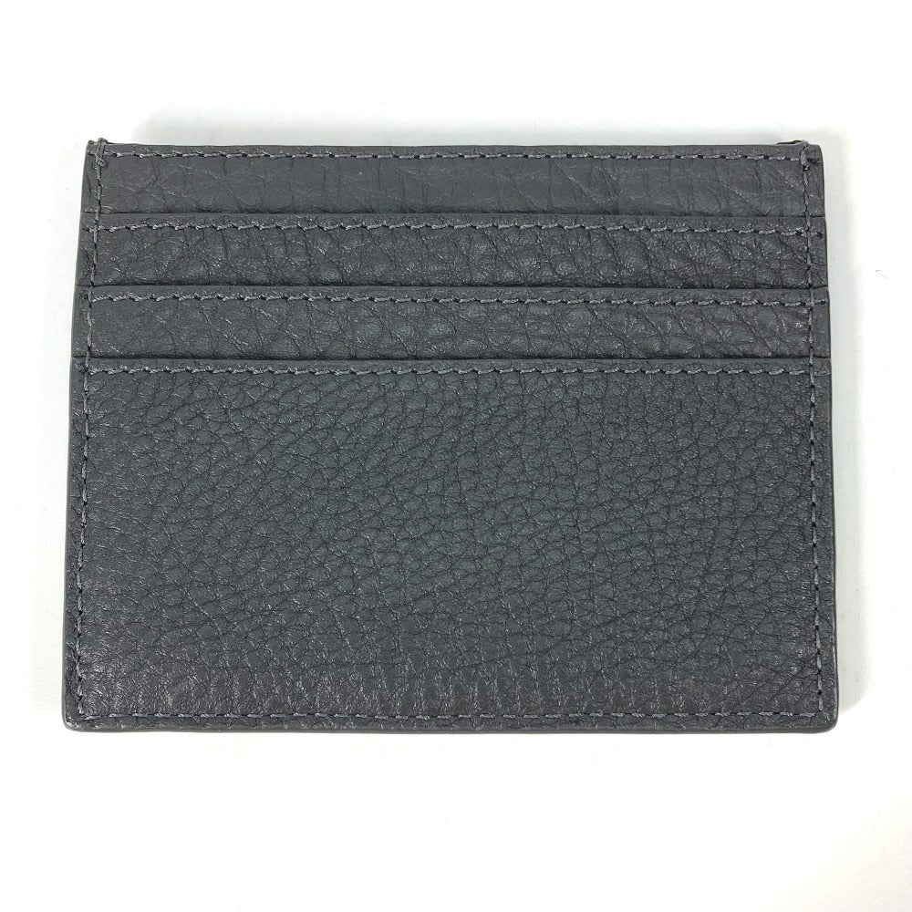 FENDI Card Case 7M0164 leather Gray type logo bicolor name card holder mens Used Authentic