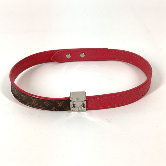 LOUIS VUITTON bracelet M6040F Monogram canvas Brown Monogram Bracelet Lockit Women 17 Used Authentic