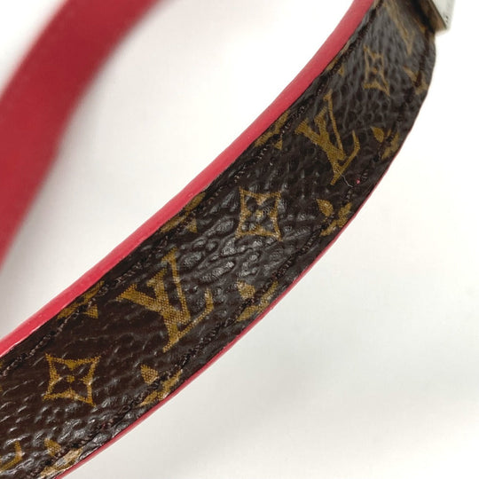 LOUIS VUITTON bracelet M6040F Monogram canvas Brown Monogram Bracelet Lockit Women 17 Used Authentic