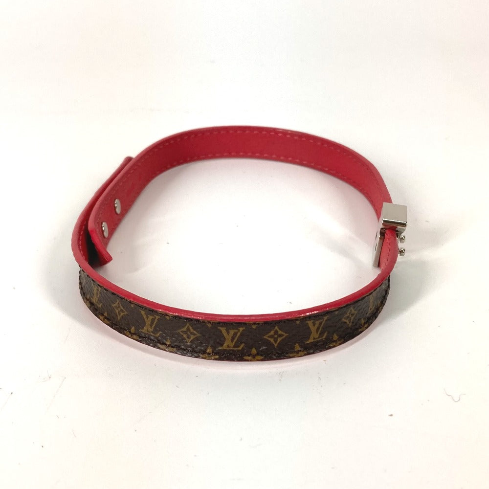 LOUIS VUITTON bracelet M6040F Monogram canvas Brown Monogram Bracelet Lockit Women 17 Used Authentic