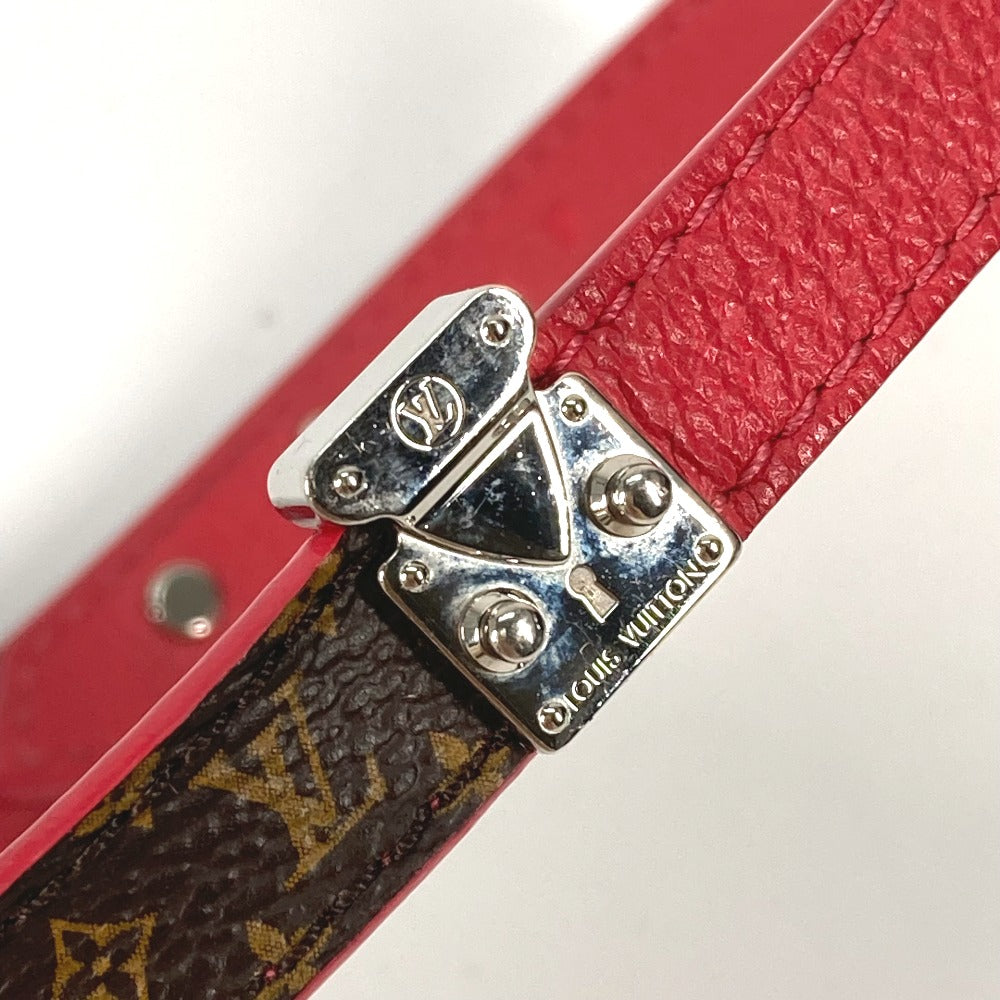 LOUIS VUITTON bracelet M6040F Monogram canvas Brown Monogram Bracelet Lockit Women 17 Used Authentic