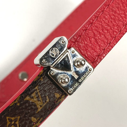 LOUIS VUITTON bracelet M6040F Monogram canvas Brown Monogram Bracelet Lockit Women 17 Used Authentic