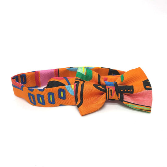 HERMES tie silk multicolor Noupapillon mens Used Authentic