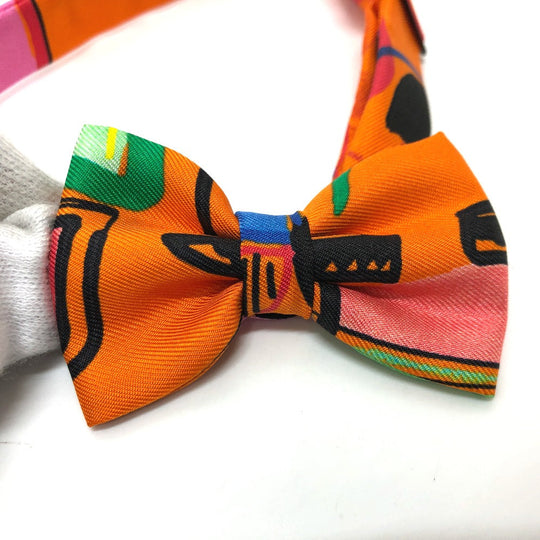 HERMES tie silk multicolor Noupapillon mens Used Authentic