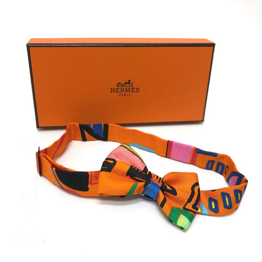 HERMES tie silk multicolor Noupapillon mens Used Authentic