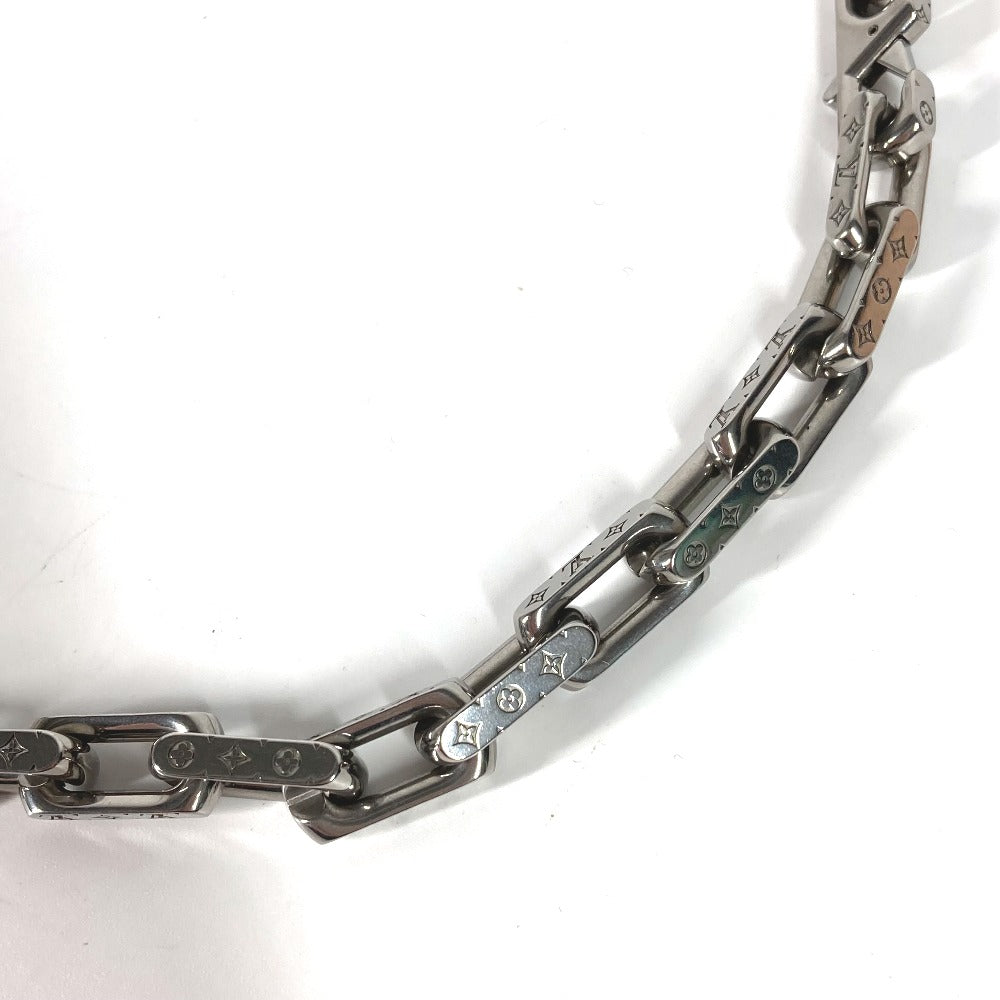 LOUIS VUITTON Necklace M00307 metal Silver Necklace�EChain monogram mens Used Authentic