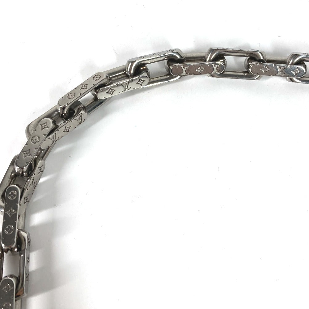 LOUIS VUITTON Necklace M00307 metal Silver Necklace�EChain monogram mens Used Authentic
