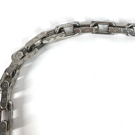 LOUIS VUITTON Necklace M00307 metal Silver Necklace�EChain monogram mens Used Authentic