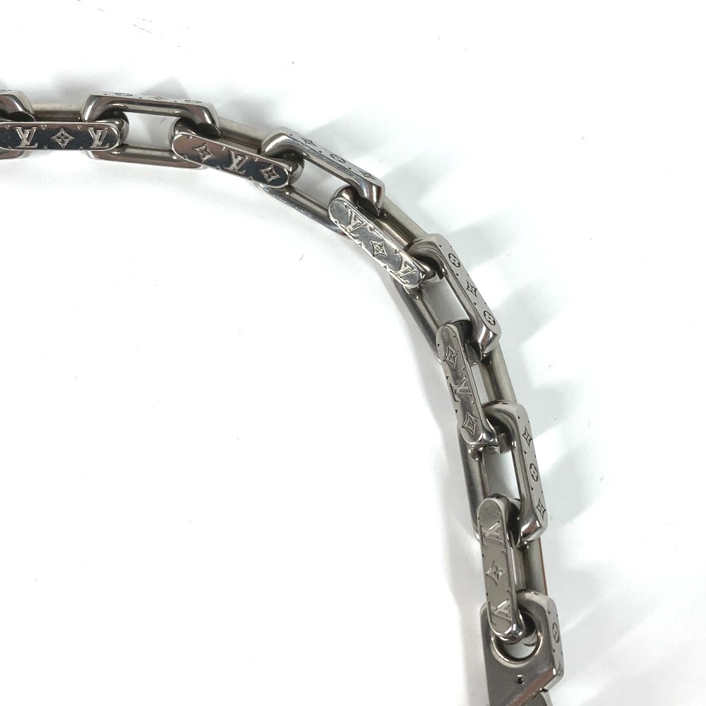 LOUIS VUITTON Necklace M00307 metal Silver Necklace�EChain monogram mens Used Authentic