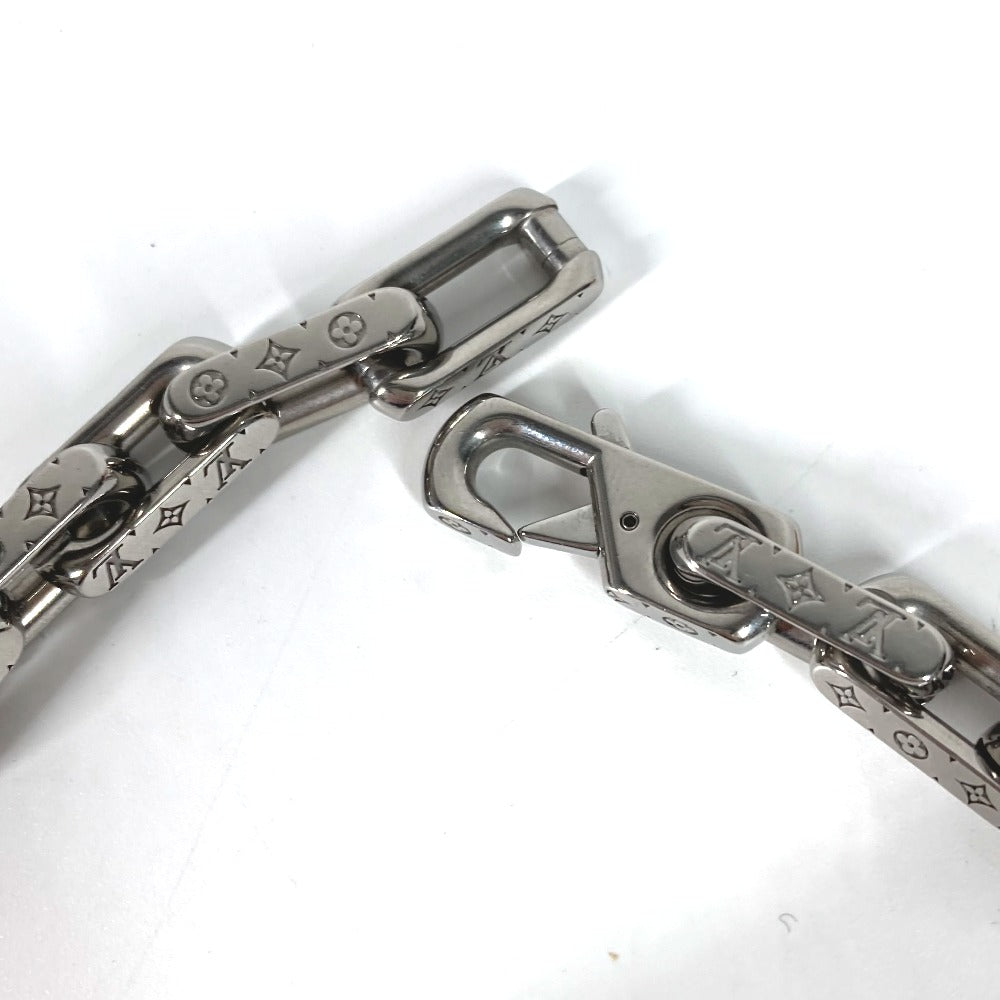 LOUIS VUITTON Necklace M00307 metal Silver Necklace�EChain monogram mens Used Authentic