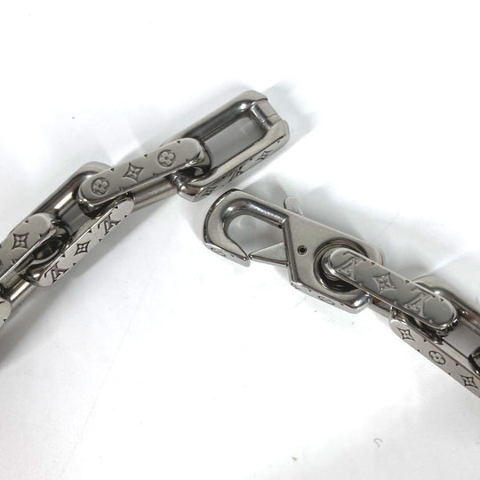 LOUIS VUITTON Necklace M00307 metal Silver Necklace�EChain monogram mens Used Authentic